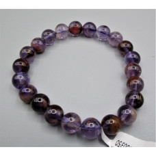 8 mm Gemstone Round Bead Bracelet - 10 pcs pack - Purple Phantom