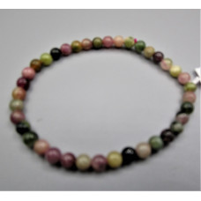 5 mm Gemstone Round Bead Bracelet - 10 pcs pack - Tourmaline