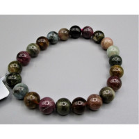 10-12 mm Gemstone Round Bead Bracelet - Tourmaline