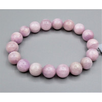 12-14 mm Gemstone Round Bead Bracelet - Kunzite