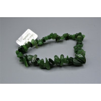 7 Inch Stretch Chip Bracelet - Canadian Jade  -10 pcs pack