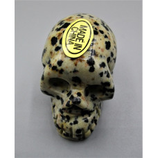 Skull 1.5 Inch Figurine - Dalmatian Jasper