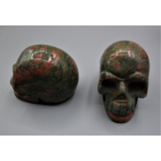 Skull 2.25 Inch Figurine - Unakite