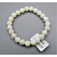 8 mm Gemstone Round Bead Bracelet - 10 pcs pack - Shell