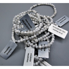 3 - 4 mm Gemstone Round Bead Bracelet - Howlite - 10 pcs Pack