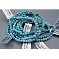 3 - 4 mm Gemstone Round Bead Bracelet - Howlite Turquoise - 10 pcs Pack