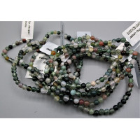 3 - 4 mm Gemstone Round Bead Bracelet - Fancy Jasper - 10 pcs Pack