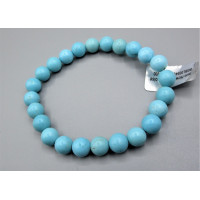 8 mm Gemstone Round Bead Bracelet - 10 pcs pack - Howlite Turquoise