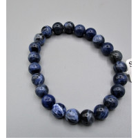 8 mm Gemstone Round Bead Bracelet - 10 pcs pack - Sodalite