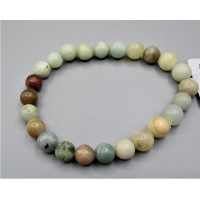 8 mm Gemstone Round Bead Bracelet - 10 pcs pack - Amazonite