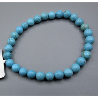 6 mm Gemstone Round Bead Bracelet - 10 pcs pack - Howlite Turquoise