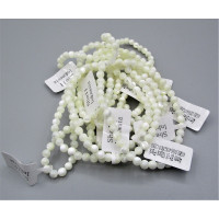 3 - 4 mm Gemstone Round Bead Bracelet - Shell - 10 pcs Pack