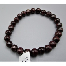 8 mm Gemstone Round Bead Bracelet - 10 pcs Pack - Garnet