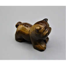 Dog (Bulldog) 2.25 Inch Figurine - Tiger Eye