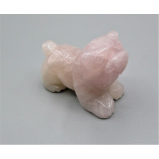 Dog (Bulldog) 2.25 Inch Figurine - Rose Quartz