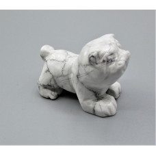 Dog (Bulldog) 2.25 Inch Figurine - Howlite