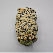 Owl 2.25 Inch Figurine - Dalmatian Jasper