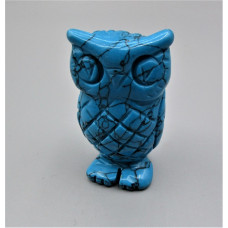 Owl 2.25 Inch Figurine - Howlite Turquoise