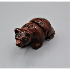 Bear Walking 1.5 Inch Figurine - Mohogany Jasper