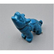 Coyote Walking 2.25 Inch Figurine - Howlite Blue