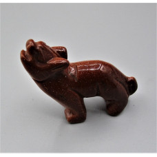 Coyote Walking 2.25 Inch Figurine - Goldstone