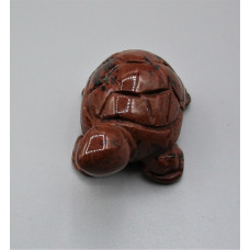 Turtle 1.5 Inch Figurine - Mohogany Jasper