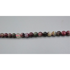 16 inch 12 mm Gemstone Round Bead Strand - Tourmaline