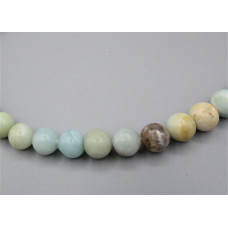 16 inch 10 mm Gemstone Round Bead Strand - Amazonite