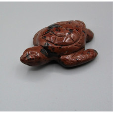 Sea Turtle 2.25 Inch Figurine - Mohogany Jasper