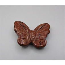 Butterfly 1.5 Inch Figurine - Mohogany Jasper