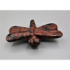 Dragonfly 2.25 Inch Figurine - Mohogany Jasper