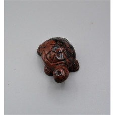 Turtle 2.25 Inch Figurine - Mohogany Jasper