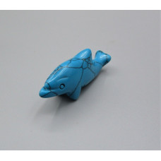 Dolphin Classic 1.5 Inch Figurine - Howlite Turquoise