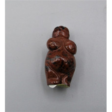 Goddess (Venus of Willendorf) 1.5 Inch Figurine - Mohogany Jasper