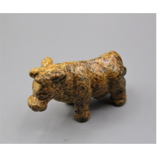 Cow 1.5 Inch Figurine - Picture Jasper