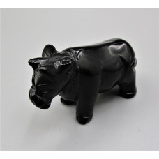 Cow 2.25 Inch Figurine - Black Obsidian