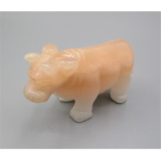 Cow 2.25 Inch Figurine - Pink Aventurine