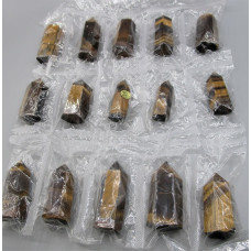 Gemstone Points Pack - Tiger Eye - 15 pieces pack (About 1 x 2 inch)