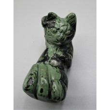 Cat Playing 2.25 Inch Figurine - Kambaba Jasper