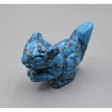 Squirrel 1.5 Inch Figurine - Howlite Turquoise