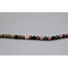 16 inch 6 mm Gemstone Round Bead Strand - Tourmaline