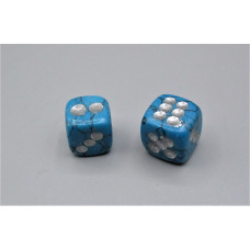 Dice 1 Inch Figurine - Howlite Turquoise