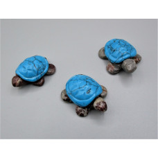 Turtle (Two Tone) 1.5 Inch Figurine - Howlite Turquoise