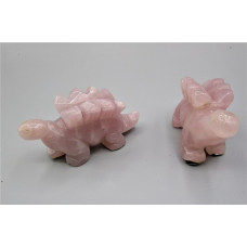 Dinosaur (Stegosaurus) 1.5 Inch Figurine - Rose Quartz