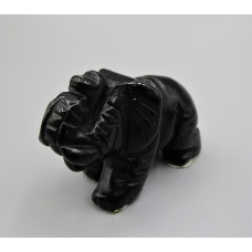 Elephant Classic 1.5 Inch Figurine - Black Obsidian