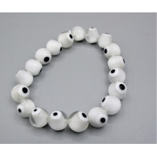 Blue Eye Bracelet - White - 10 pcs pack