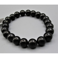 8 mm Gemstone Round Bead Bracelet - 10 pcs pack - Shungite