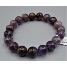 12 mm Gemstone Round Bead Bracelet - Purple Phanton