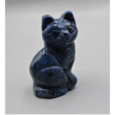 Cat Sitting 1.5 Inch Figurine - Sodalite