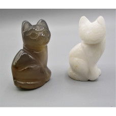 Cat Sitting 2.25 Inch Figurine - Agate